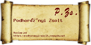 Podhorányi Zsolt névjegykártya